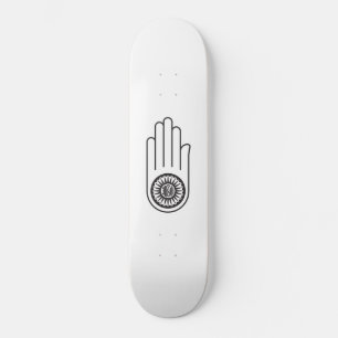 Jain Symbol of Ahimsa (Hand of Non-Violence) Skateboard