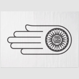 Jain Symbol of Ahimsa (Hand of Non-Violence) Tissue Paper