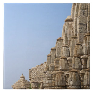 Jain temple in Chittorgarh Fort, India Tile
