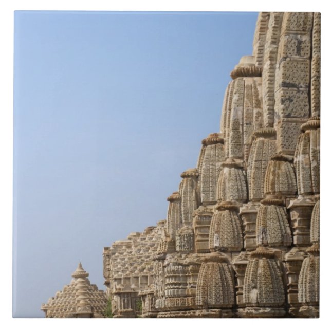 Jain temple in Chittorgarh Fort, India Tile (Front)