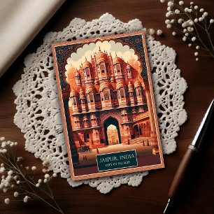 Jaipur India - City of Palaces Vintage Travel  Postcard