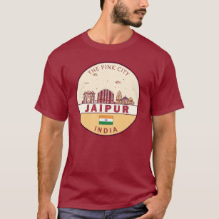 Jaipur India City Skyline Emblem T-Shirt