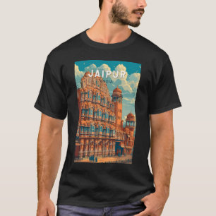 Jaipur India Illustration Travel Art Vintage T-Shirt