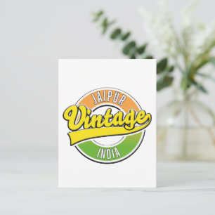 jaipur vintage style logo poster notebook postcard