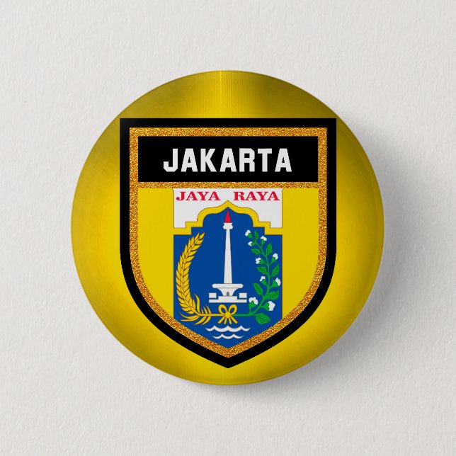 Jakarta Flag 2 Inch Round Button (Front)