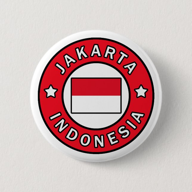 Jakarta Indonesia 2 Inch Round Button (Front)