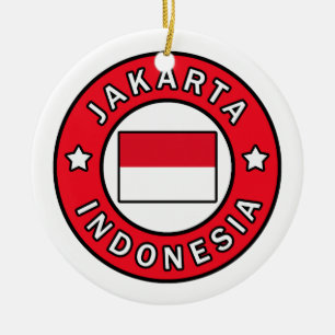 Jakarta Indonesia Ceramic Ornament