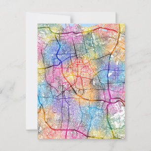 Jakarta Indonesia City Map Postcard