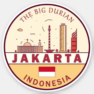 Jakarta Indonesia City Skyline Emblem