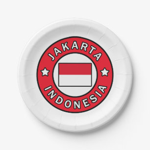 Jakarta Indonesia Paper Plate