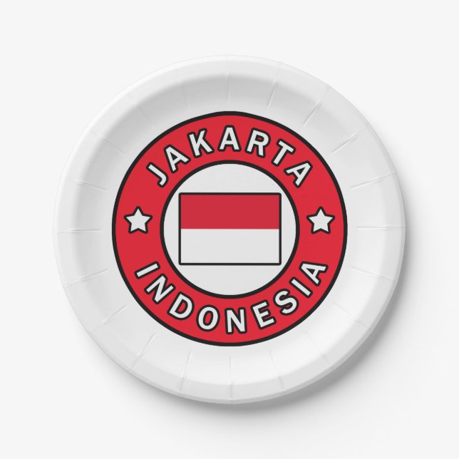 Jakarta Indonesia Paper Plate (Front)