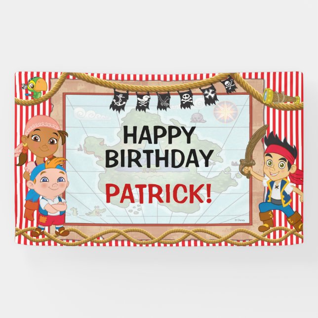 Jake and the Neverland Pirates Birthday Banner (Horizontal)