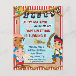 Jake and the Neverland Pirates Birthday Invitation