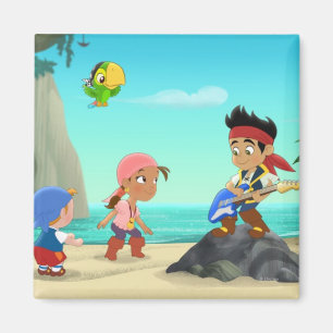 Jake and the Neverland Pirates   Guitar Scene Magnet