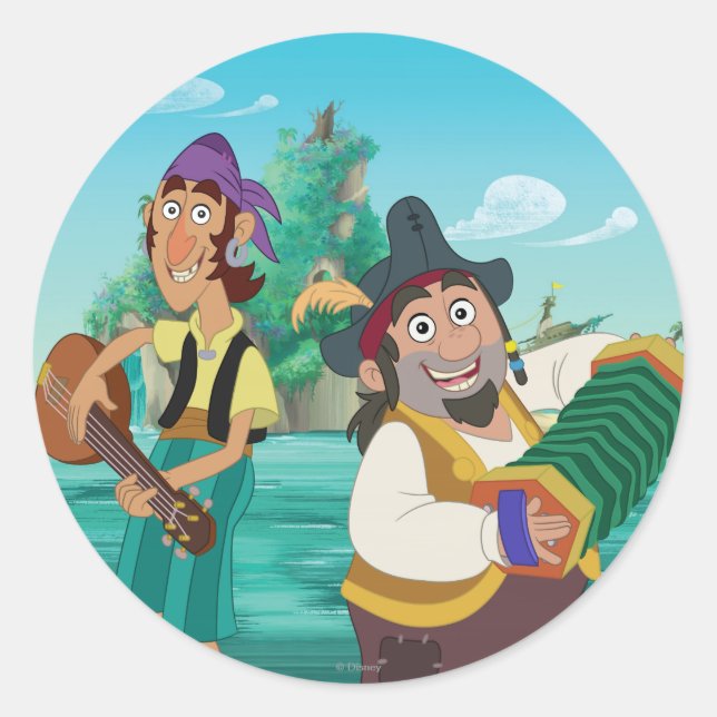 Jake and the Neverland Pirates | Sharky & Bones Classic Round Sticker (Front)