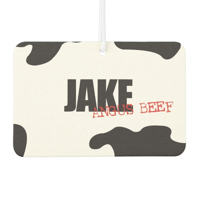 Jake "Angus Beef" Trendy Air Freshener (Front)
