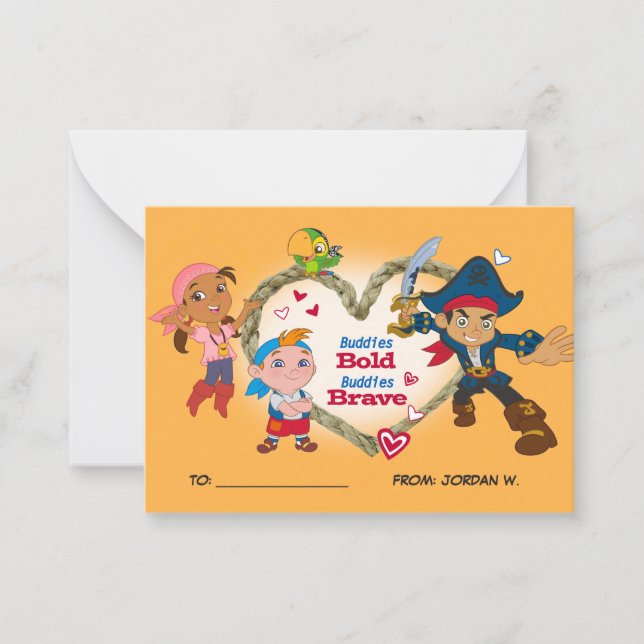 Jake & Pirates | Carte Saint Valentin 100pk (Devant)