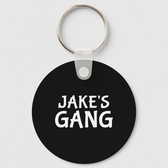Jake's Gang First Name Jake Bachelor Party Wedding Keychain (Front)
