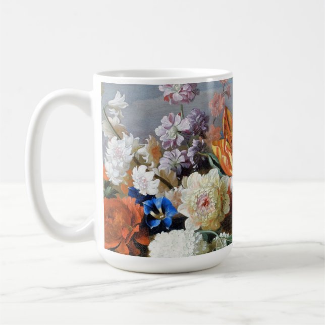 Jakob Bogdani Tulips Peonies and other Flowers    Coffee Mug (Left)