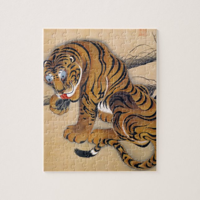 Jakuchu_Tiger Jigsaw Puzzle (Vertical)