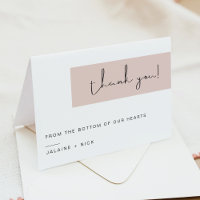 JALAINE Modern Minimal Blush Pink Colour Block