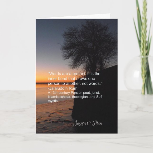 Jalaluddin Rumi -about inner bond Card (Front)
