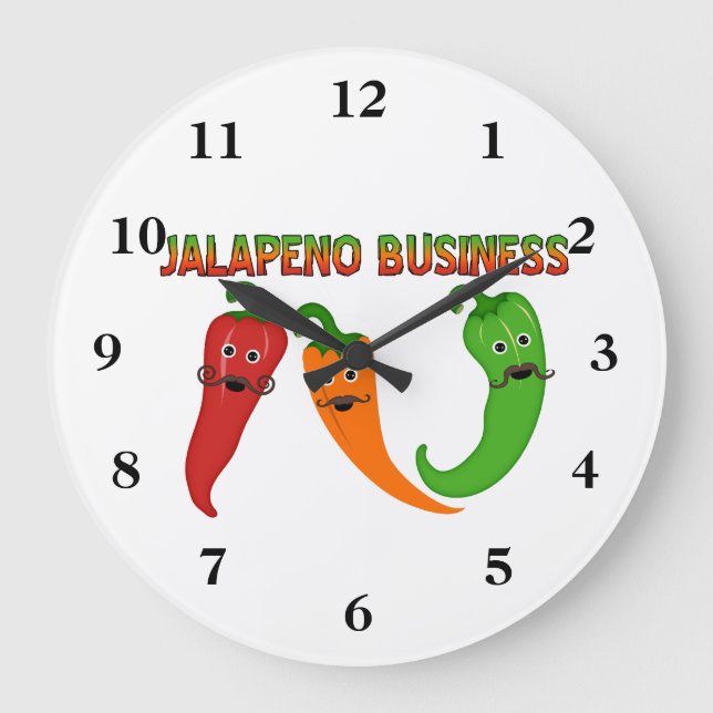Jalapeno Business Large Clock (Front)