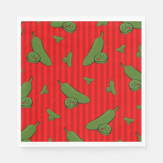 Jalapeno Illustration Napkin (Front)
