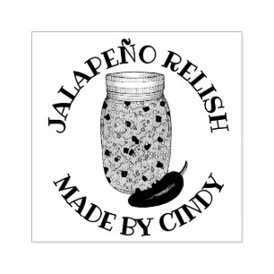 Jalapeno Jalapeño Hot Pepper Relish Made Canned By Rubber Stamp