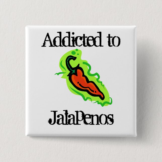 Jalapenos 2 Inch Square Button (Front)