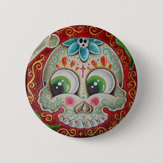 Jalapenos verdes 2 inch round button (Front)