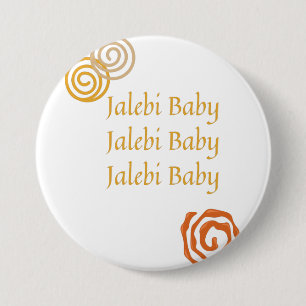 jalebi baby tank top wine label 3 inch round button