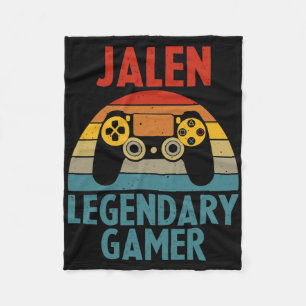 Jalen Gift Name Personalized Funny Gaming Geek Bir Fleece Blanket