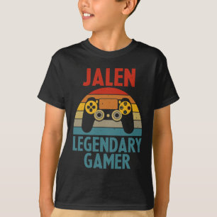Jalen Gift Name Personalized Funny Gaming Geek Bir T-Shirt