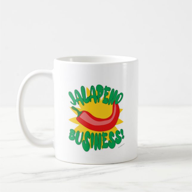 Jalepeno Business Awesome Hot Pepper Humour Coffee Mug (Left)