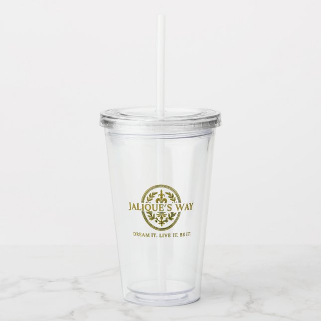 Jalique's Way Cup and straw (Front)
