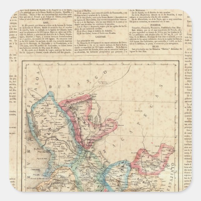 Jalisco, Mexico 2 Square Sticker (Front)