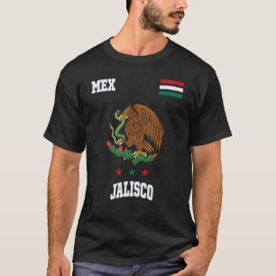 Jalisco Mexico Mexican Flag Retro Art T-Shirt