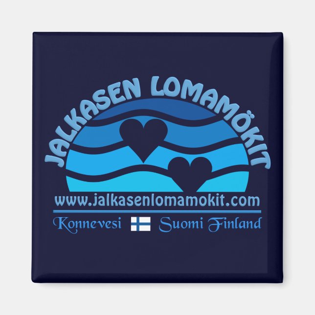 Jalkasen Lomamökit magnet (Front)