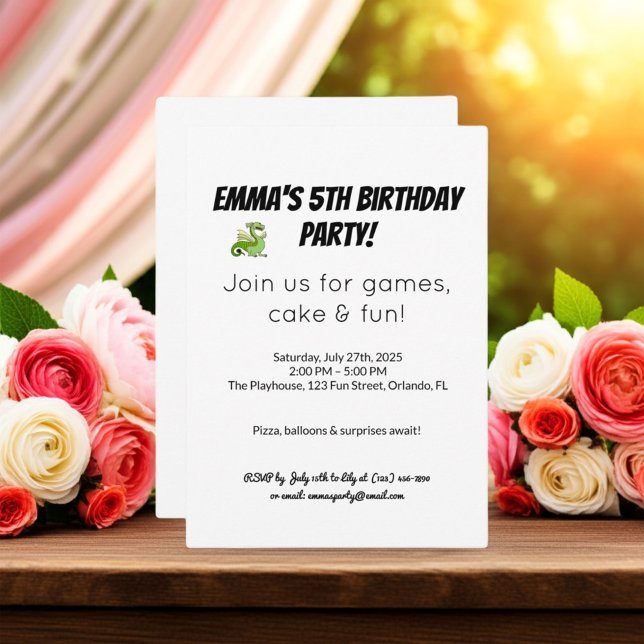 Jalon Anniversaire Cartes d'invitation | Fête des  (Créateur téléchargé)