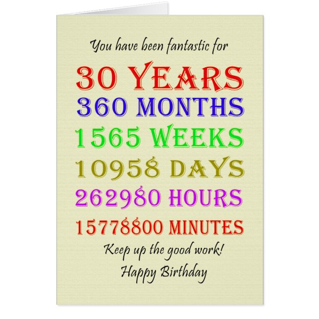 Jalons du 30e anniversaire (Devant)