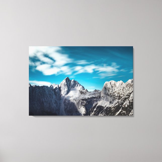 Jalovec mountain in Slovenia Canvas Print (Front)