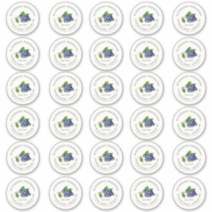 Jam de bleuets 2" Mason Jar Étiquette standard