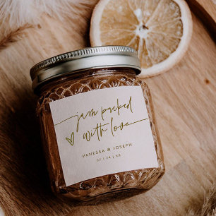 Jam Favour Wedding Product Label Business Sticker