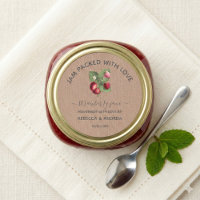 Jam Packed with Love Strawberry Jam Wedding Favour