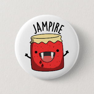 Jam-pire Funny Vampire Jam Pun  2 Inch Round Button