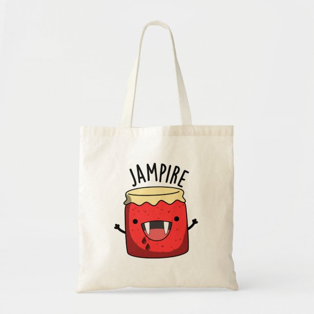 Jam-pire Funny Vampire Jam Pun  Tote Bag (Front)