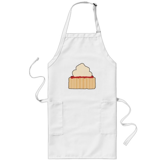 Jam Scone with Cream Topping. Long Apron (Front)