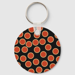 Jam Tart Pattern. Strawberry Red. Pies. Keychain