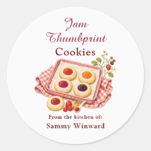 Jam Thumbprint Cookie Gift Label